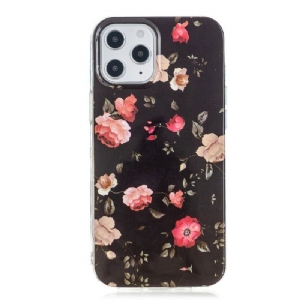 Hülle Für iPhone 12 Pro Max Leuchtende Blumen