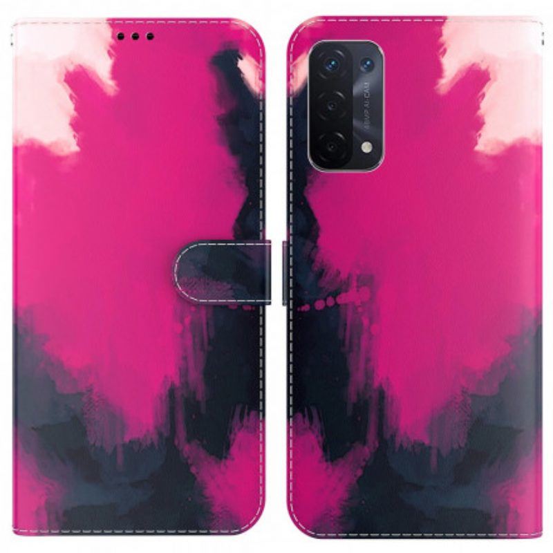 Flip Case Für Oppo A54 5G / A74 5G Aquarell