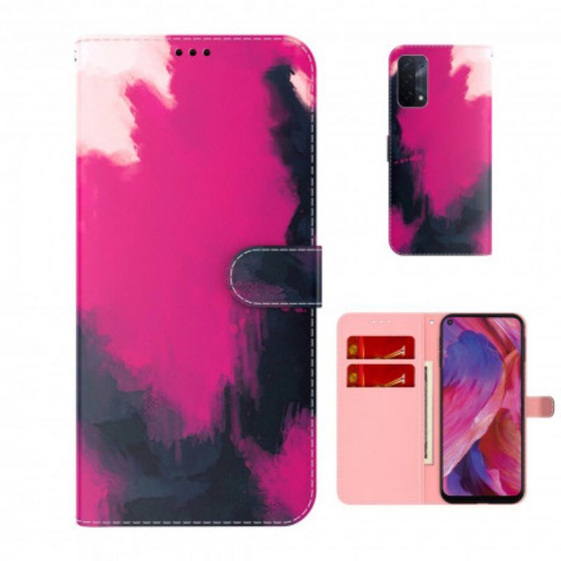 Flip Case Für Oppo A54 5G / A74 5G Aquarell