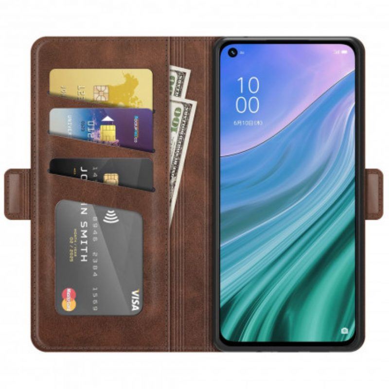 Flip Case Für Oppo A54 5G / A74 5G Flip Case Doppelte Klappe