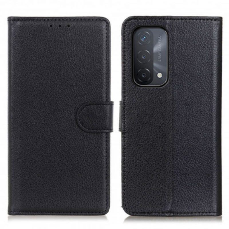 Flip Case Für Oppo A54 5G / A74 5G Litschi-kunstleder