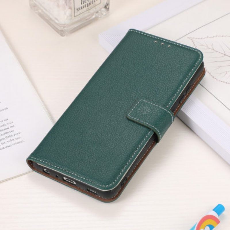 Flip Case Für Oppo A54 5G / A74 5G Litschi-textur