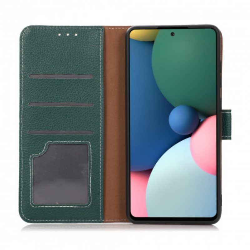 Flip Case Für Oppo A54 5G / A74 5G Litschi-textur