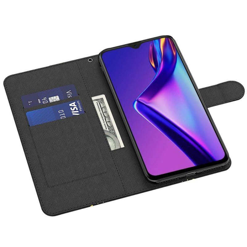 Flip Case Für Oppo A54 5G / A74 5G Mit Kordel Tanga-kunst