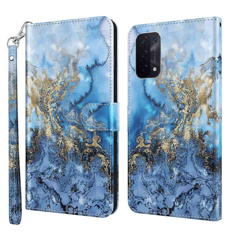 Flip Case Für Oppo A54 5G / A74 5G Mit Kordel Tanga-kunst