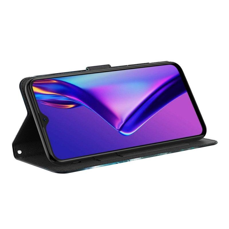 Flip Case Für Oppo A54 5G / A74 5G Mit Kordel Tanga-kunst