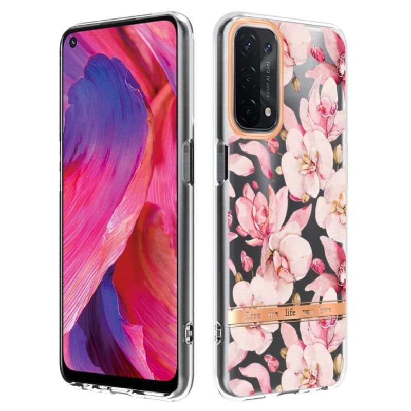 Hülle Für Oppo A54 5G / A74 5G Nahtlose Blumen