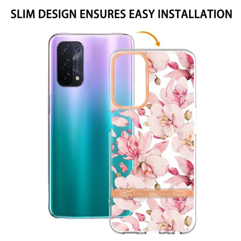 Hülle Für Oppo A54 5G / A74 5G Nahtlose Blumen