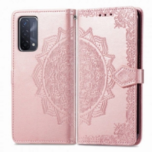 Lederhüllen Für Oppo A54 5G / A74 5G Mandala-mittelalter