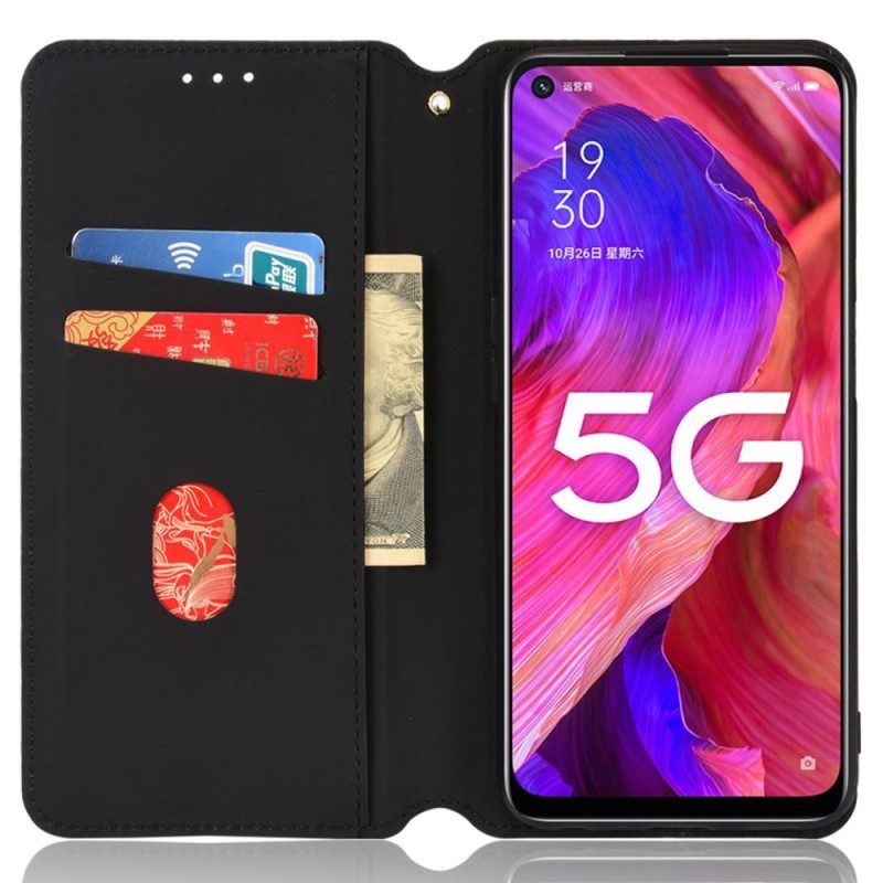 Schutzhülle Für Oppo A54 5G / A74 5G Flip Case 3d-textur