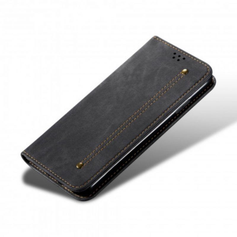 Schutzhülle Für Oppo A54 5G / A74 5G Flip Case Denim-stoff