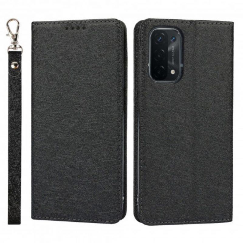 Schutzhülle Für Oppo A54 5G / A74 5G Flip Case Weicher Lederstil Mit Riemen