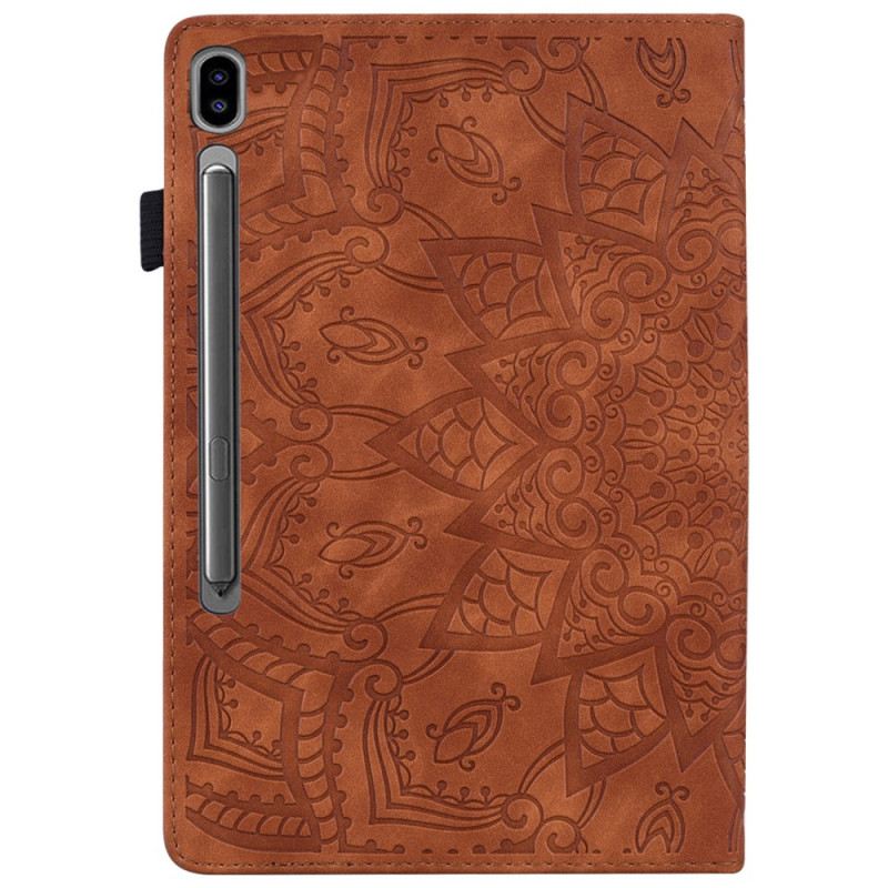 Case Für Samsung Galaxy Tab S9 Fe Blumenmuster Und Stifthalterriemen