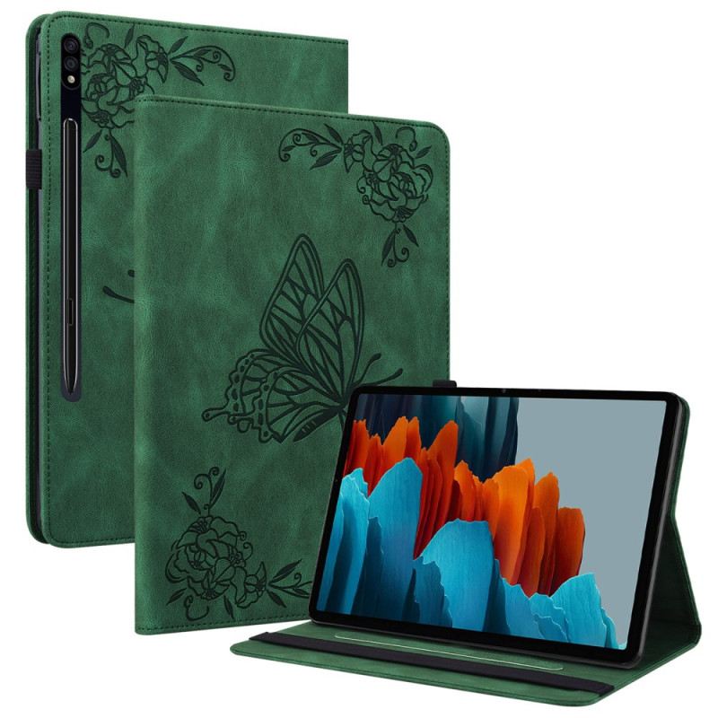 Case Samsung Galaxy Tab S9 Fe Handyhülle Schmetterlinge Und Blumen