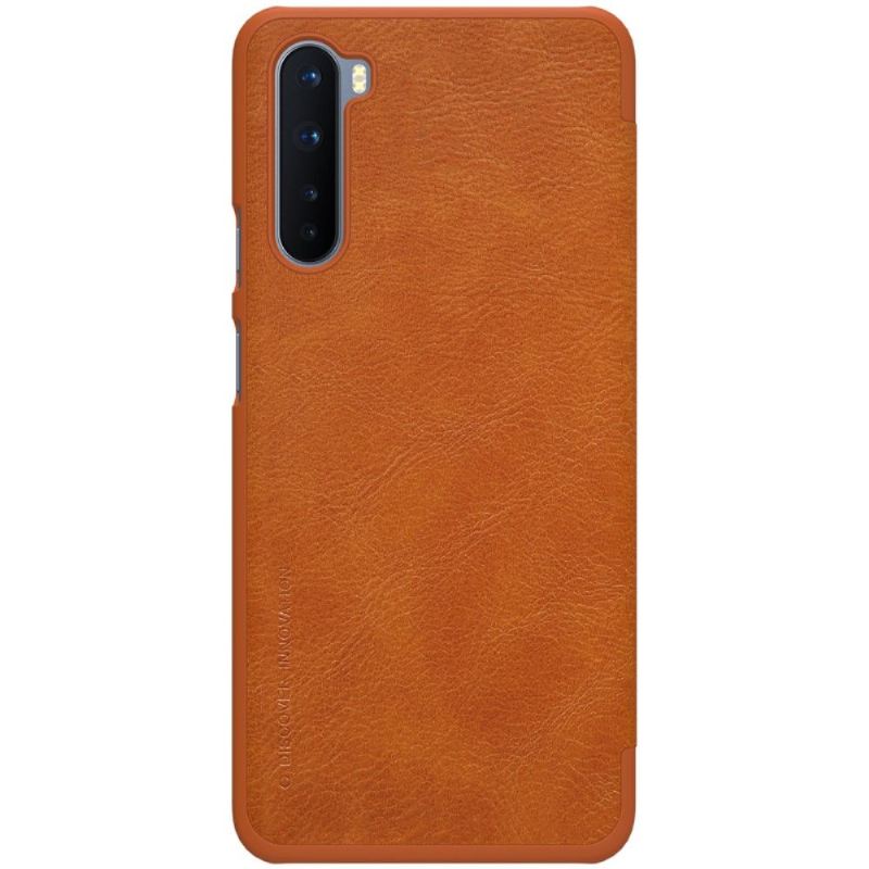 Flip Case Für OnePlus Nord Qin-ledereffekt - Havanna