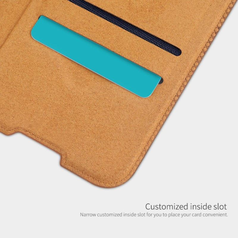 Flip Case Für OnePlus Nord Qin-ledereffekt - Havanna