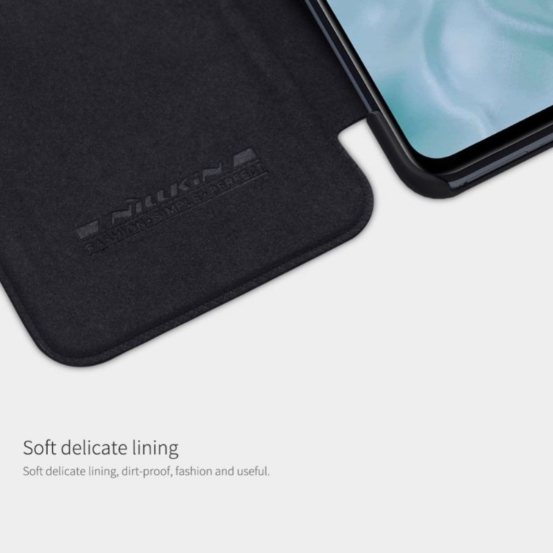 Flip Case Für OnePlus Nord Qin-serie Ledereffekt - Schwarz