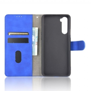 Lederhüllen Für OnePlus Nord Flip Case Blaues Kunstleder