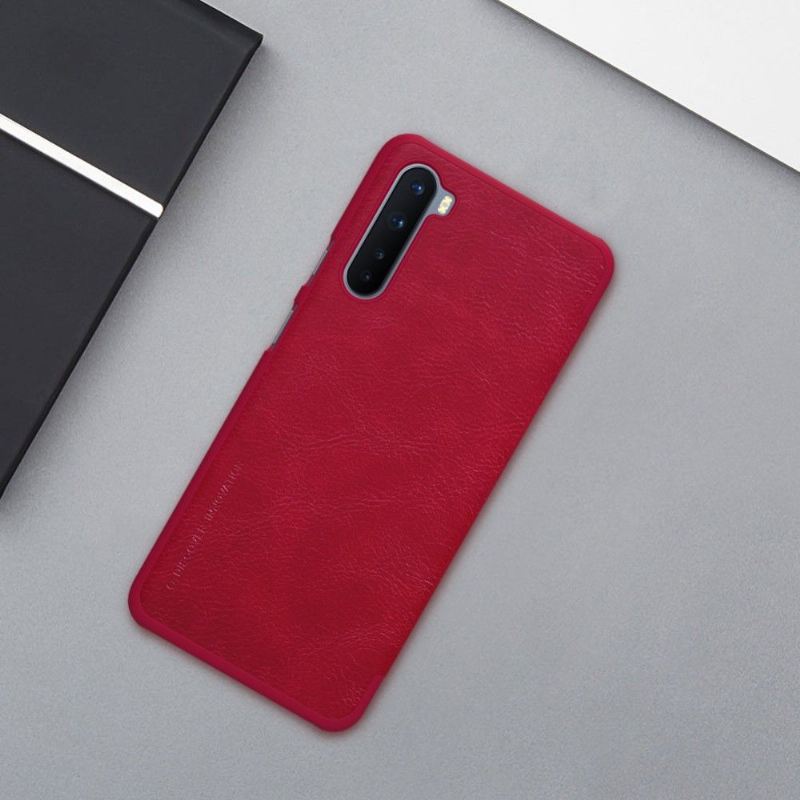 Lederhüllen Für OnePlus Nord Schutzhülle Qin-serie Ledereffekt - Rot