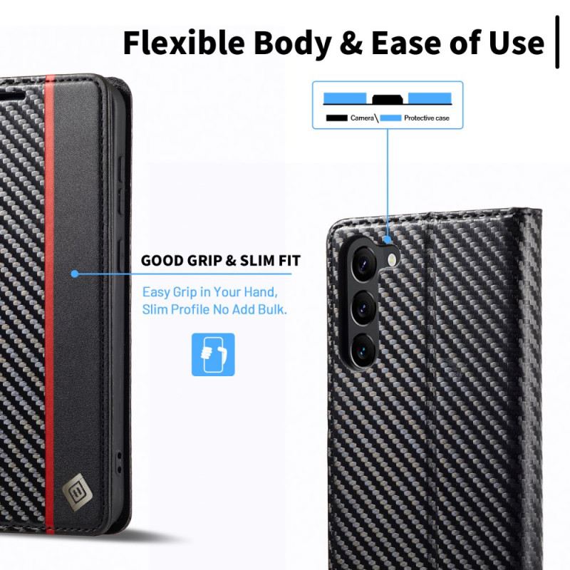 Flip Case Für Samsung Galaxy S24 Plus 5g Kohlenstoff Lc.imeeke