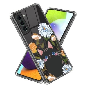 Hülle Für Samsung Galaxy S24 Plus 5g Blume Und Katze