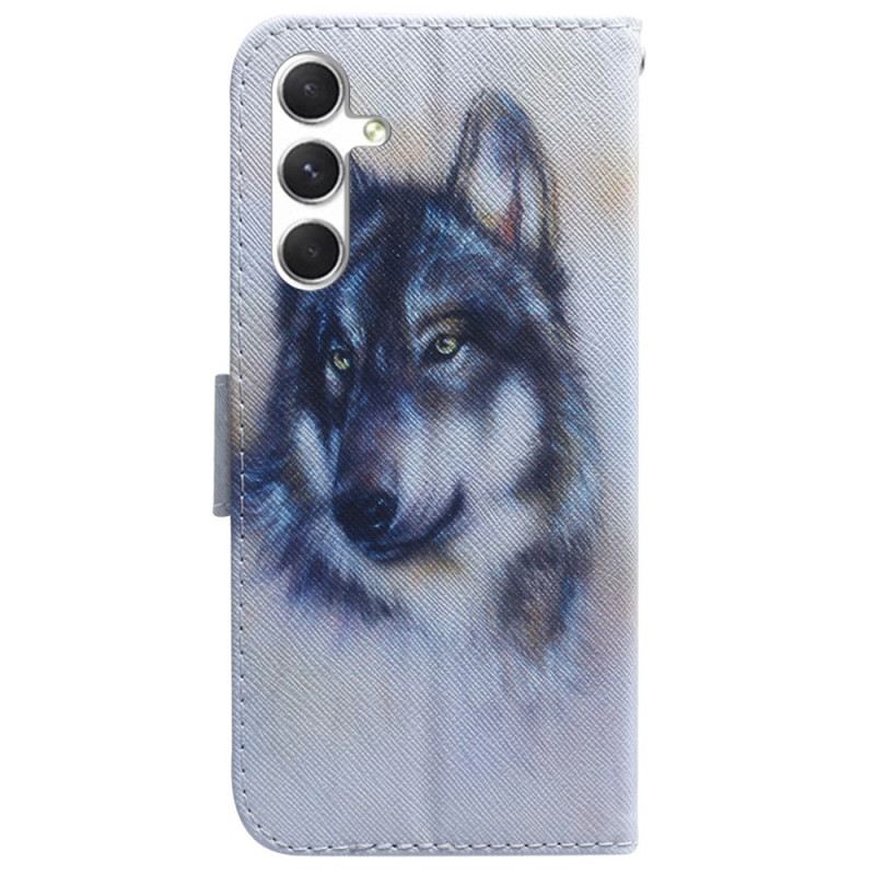 Lederhüllen Für Samsung Galaxy S24 Plus 5g Aquarell Wolf