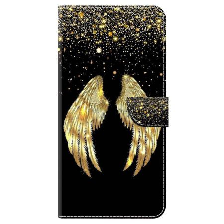 Lederhüllen Samsung Galaxy S24 Plus 5g Handyhülle Goldene Flügel