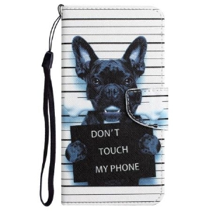 Lederhüllen Samsung Galaxy S24 Plus 5g Handyhülle Hund Berührt Mein Telefon Nicht Mit Lanyard