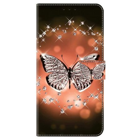 Lederhüllen Samsung Galaxy S24 Plus 5g Handyhülle Kristallschmetterling