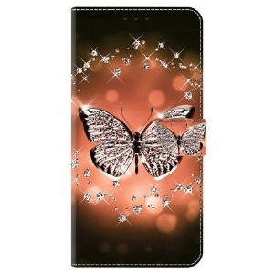 Lederhüllen Samsung Galaxy S24 Plus 5g Handyhülle Kristallschmetterling