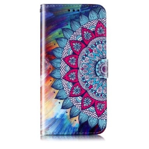 Lederhüllen Samsung Galaxy S24 Plus 5g Handyhülle Mandala-blume Mit Riemen