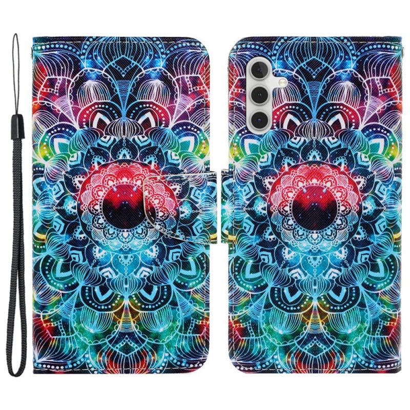 Lederhüllen Samsung Galaxy S24 Plus 5g Mandala Mit Riemen