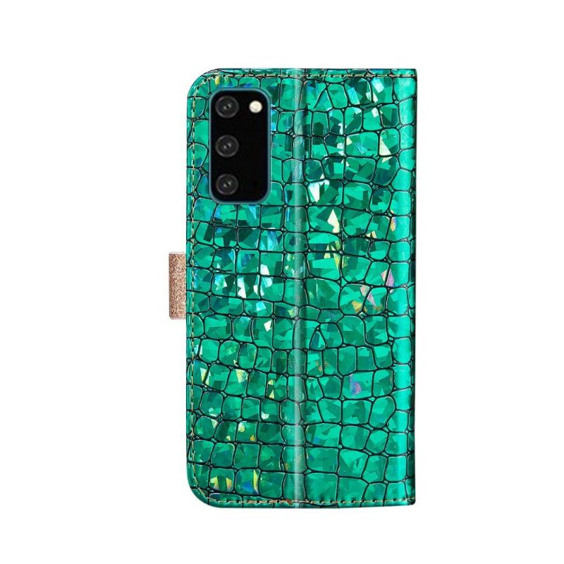 Flip Case Für Samsung Galaxy S20 Luxuriöser Croc-effekt