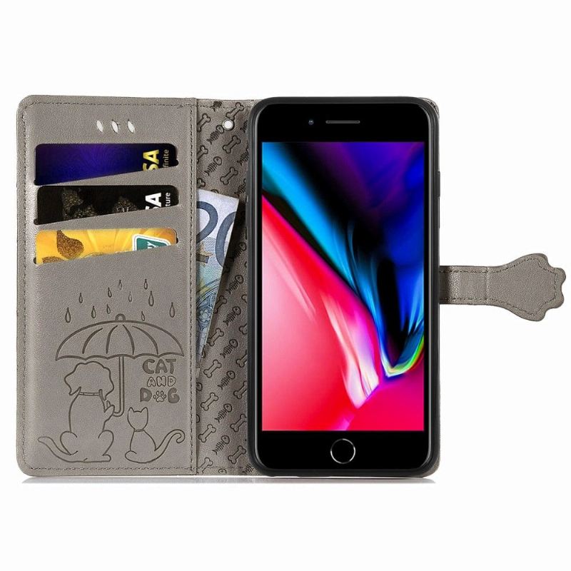 Flip Case Für iPhone 8 Plus / 7 Plus Geprägte Tiere