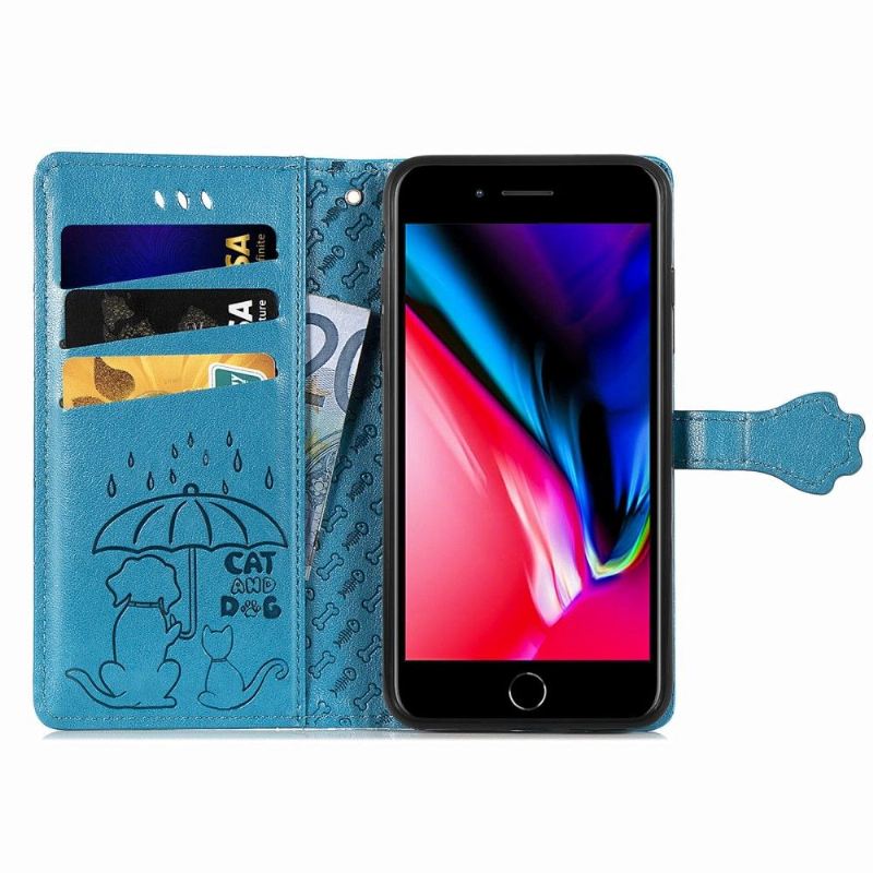 Flip Case Für iPhone 8 Plus / 7 Plus Geprägte Tiere