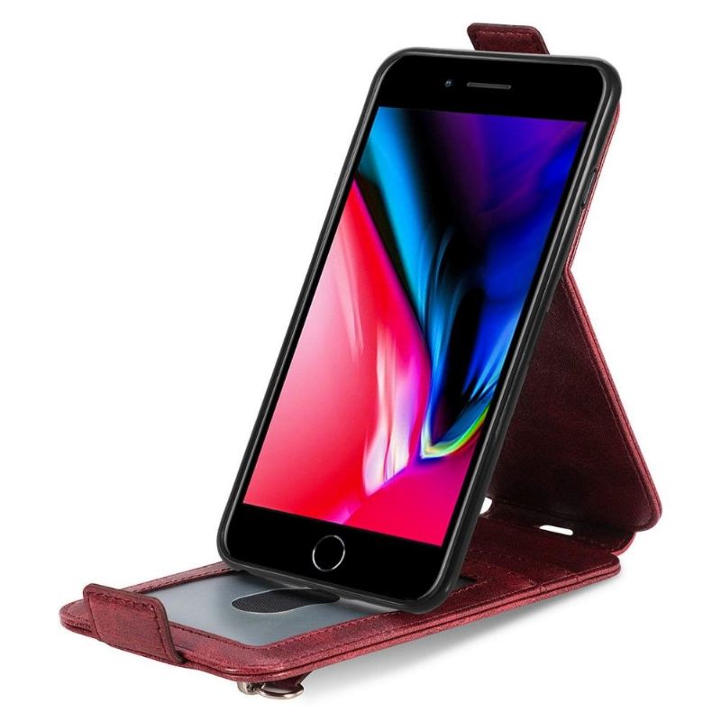 Flip Case Für iPhone 8 Plus / 7 Plus Flip Case Kartenhalter Mit Vertikaler Klappe