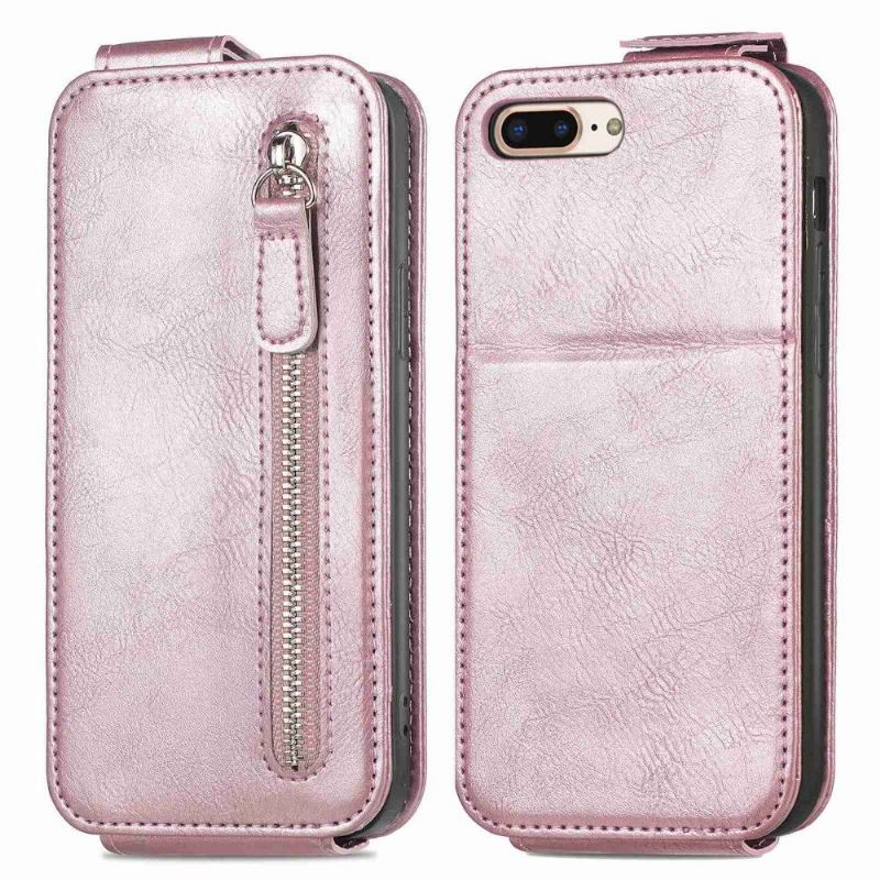 Flip Case Für iPhone 8 Plus / 7 Plus Flip Case Kartenhalter Mit Vertikaler Klappe