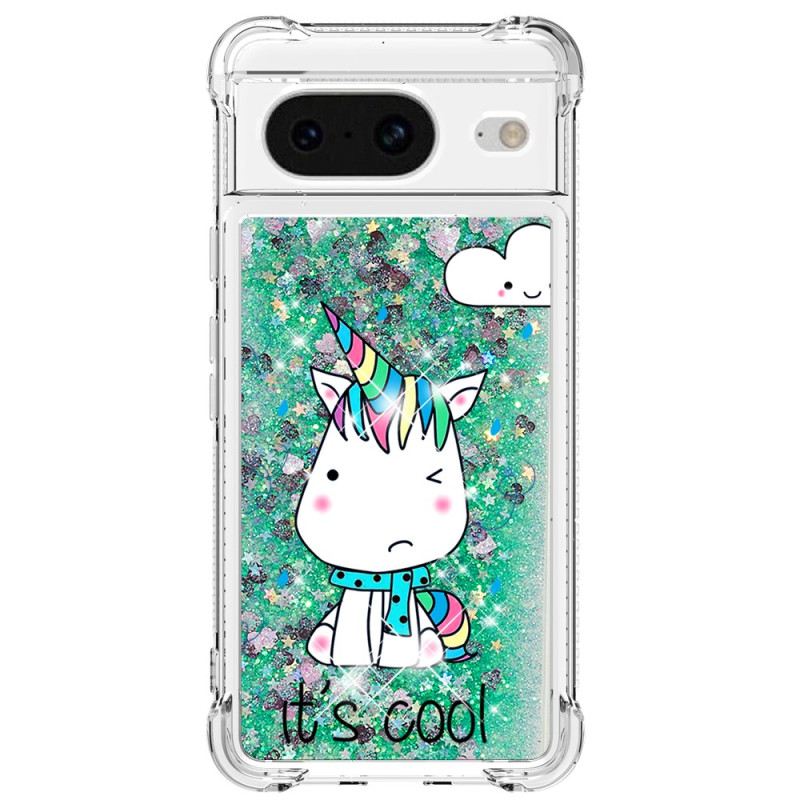 Hülle Google Pixel 8 Einhorn-glitzer