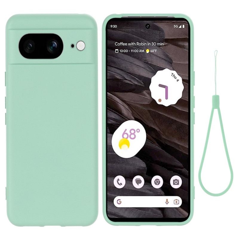 Hülle Google Pixel 8 Flüssigsilikon Mit Band