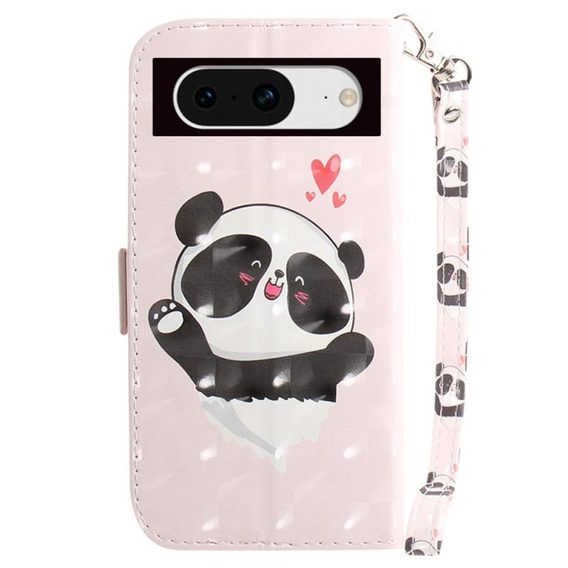 Lederhüllen Google Pixel 8 Panda Love Mit Riemen