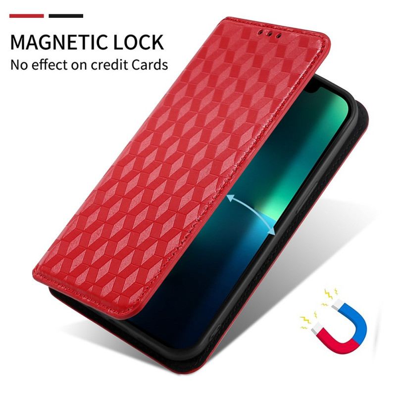 Flip Case Xiaomi Redmi Note 13 Pro 4g Handyhülle Rautenmuster