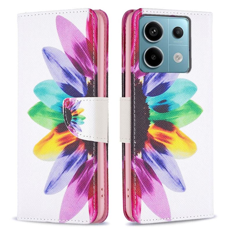 Lederhüllen Für Xiaomi Redmi Note 13 Pro 4g Aquarellblume