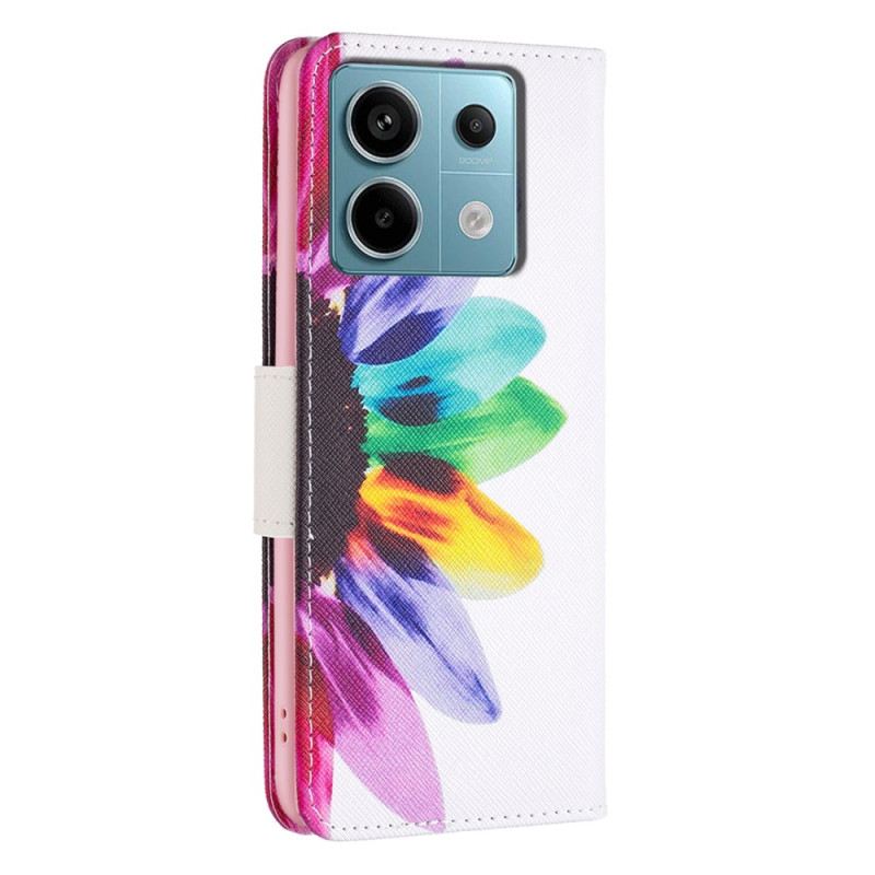 Lederhüllen Für Xiaomi Redmi Note 13 Pro 4g Aquarellblume