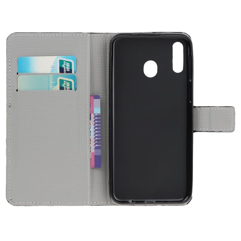 Case Für Samsung Galaxy A40 Anti-Sturz Flip Case Lotusblume