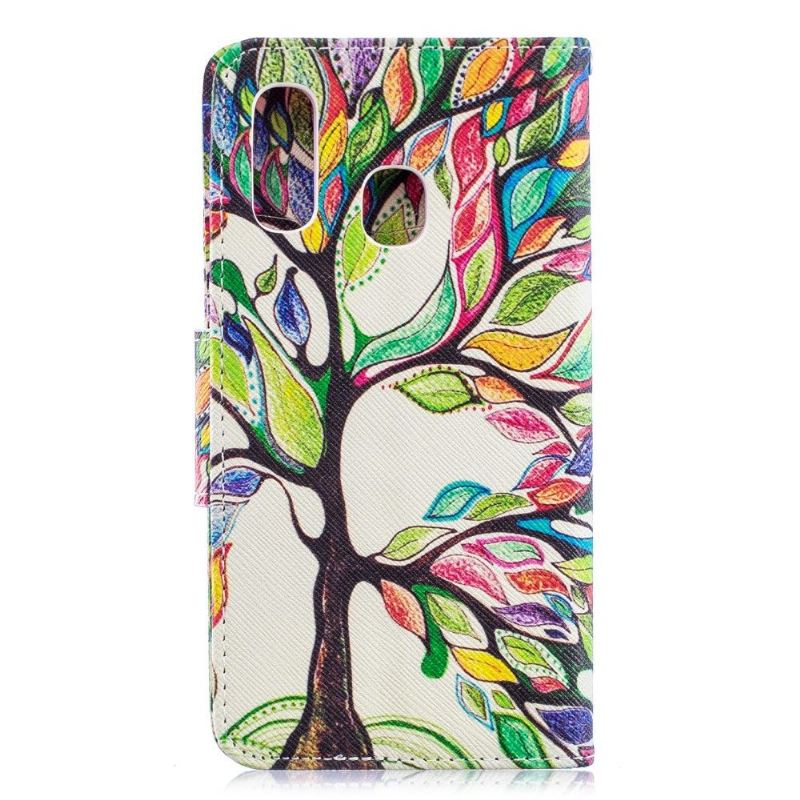 Case Für Samsung Galaxy A40 Flip Case Farbiger Baum