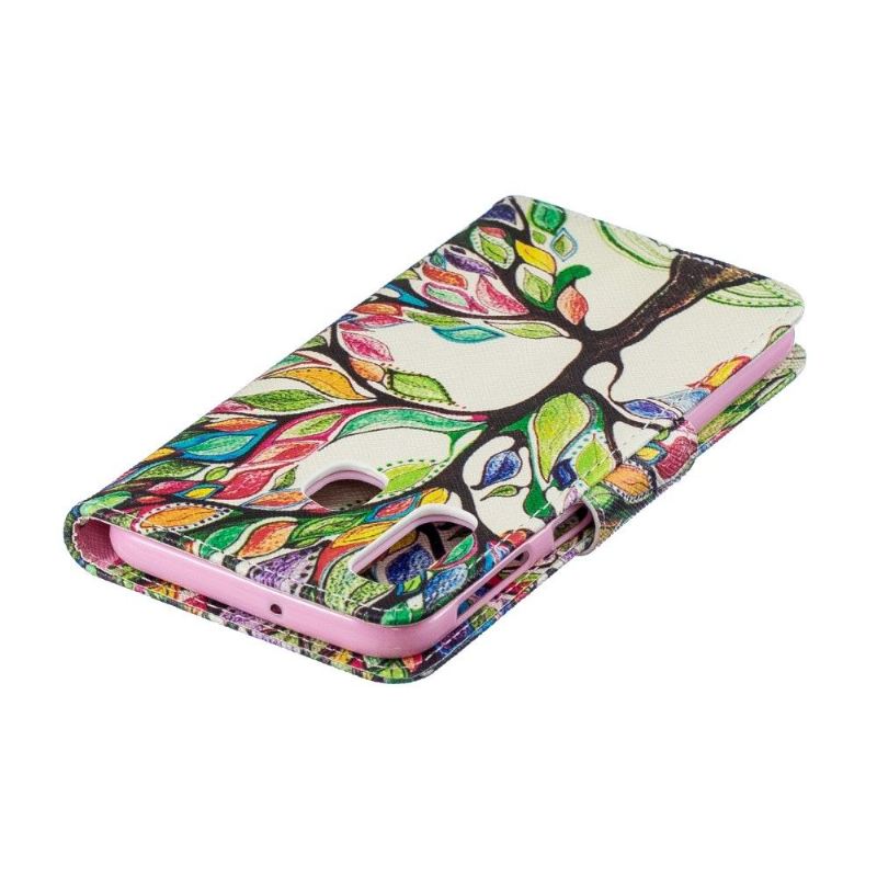 Case Für Samsung Galaxy A40 Flip Case Farbiger Baum