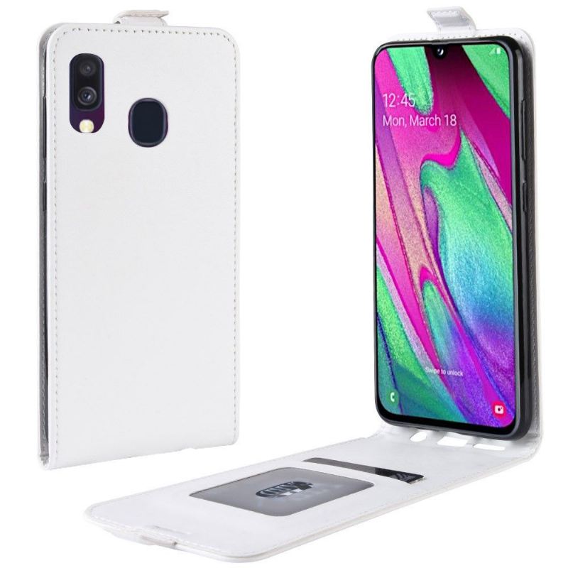 Case Für Samsung Galaxy A40 Flip Case Vertikales Kunstleder