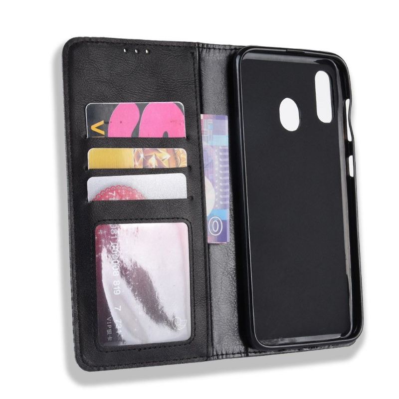 Case Für Samsung Galaxy A40 Lederstil Le Cirénius