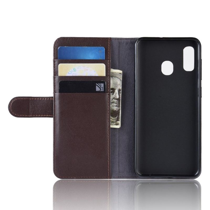 Case Für Samsung Galaxy A40 Premium-leder - Braun