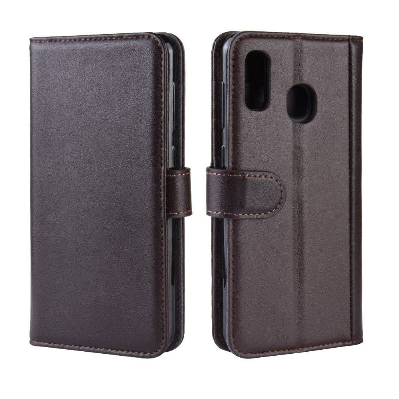 Case Für Samsung Galaxy A40 Premium-leder - Braun